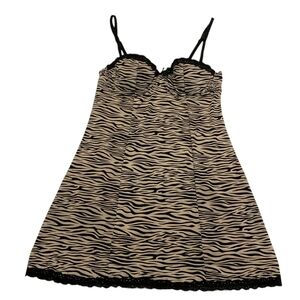 TART Intimates Camisole Chemise Animal Print Nightwear as Outwear Coquette M